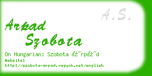 arpad szobota business card